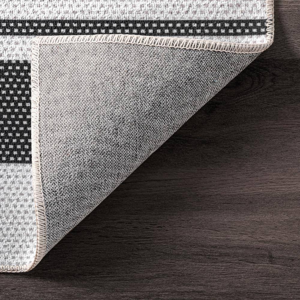 Nuloom Lena Pet Friendly Machine Washable Striped Area Rug, 3' x 5', Charcoal