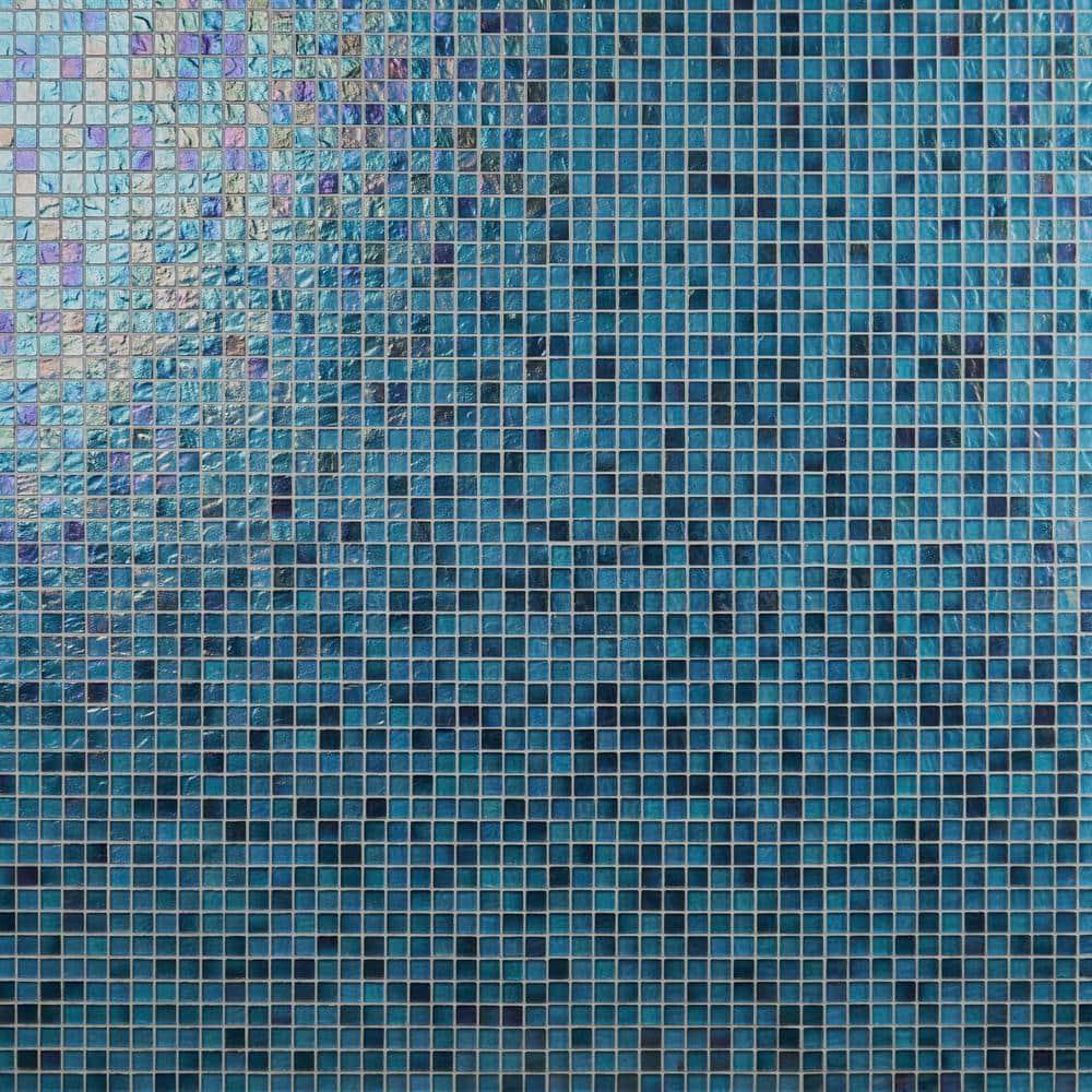 Speckle 11.73" x 11.73" Iridescent 1" Squares Glass Mosaic Wall Tile (0.95 Sq. Ft. / Sheet)