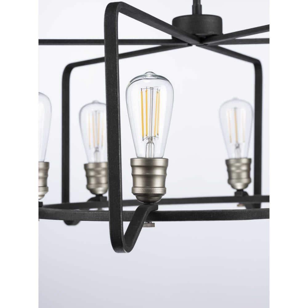 P400154-071-Progress Lighting-Foster - Chandeliers Light - 6 Light in Farmhouse style - 30 Inches wide by 14 Inches high -Traditional Installation