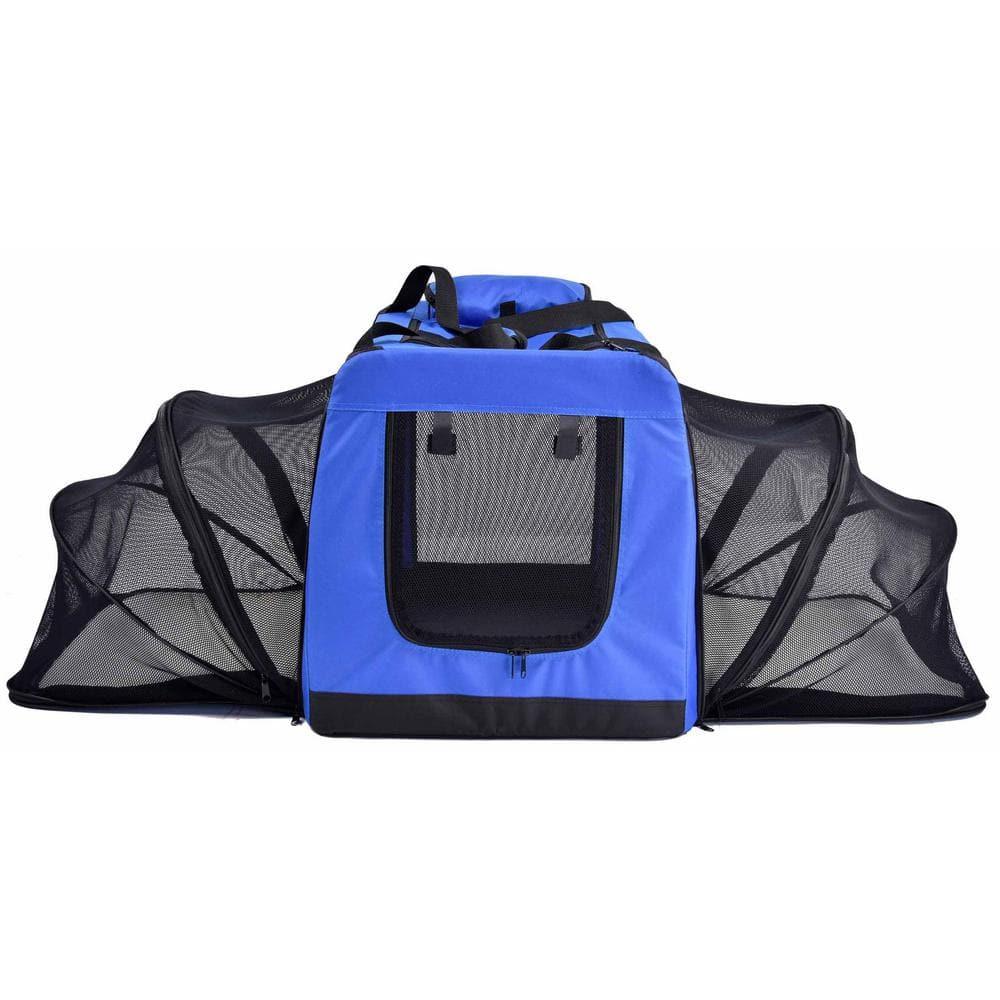 Touchdog Pet Life 'Hounda Accordion' Metal Framed Soft-Folding Collapsible Dual-Sided Expandable Pet Dog Crate