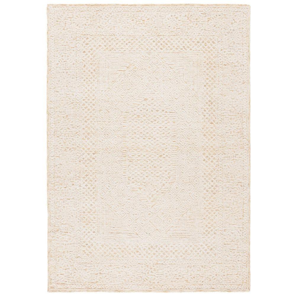 Textural TXT305 Hand Tufted Indoor Area Rug - Gold/Ivory - 6'x9' - Safavieh