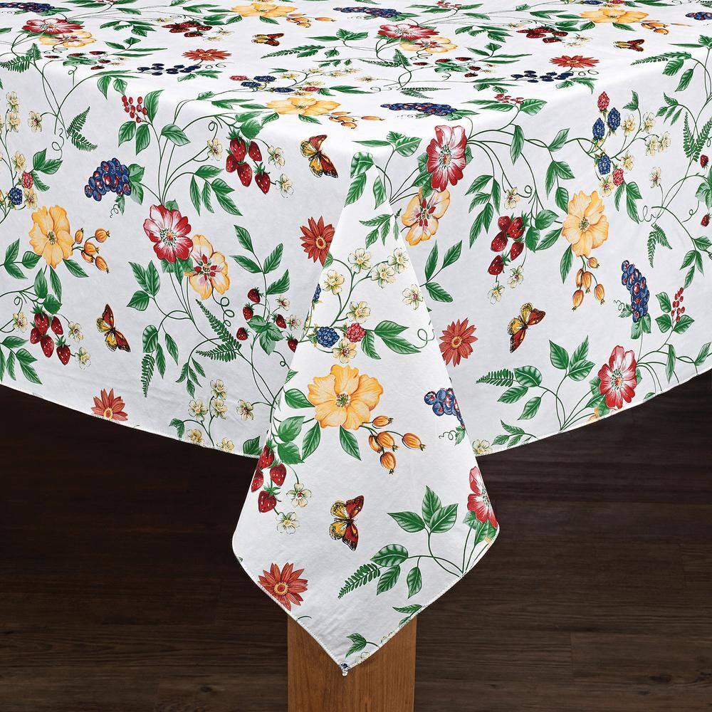 Lintex Linens 60"x84" Enchanted Garden 100% Vinyl Tablecloth