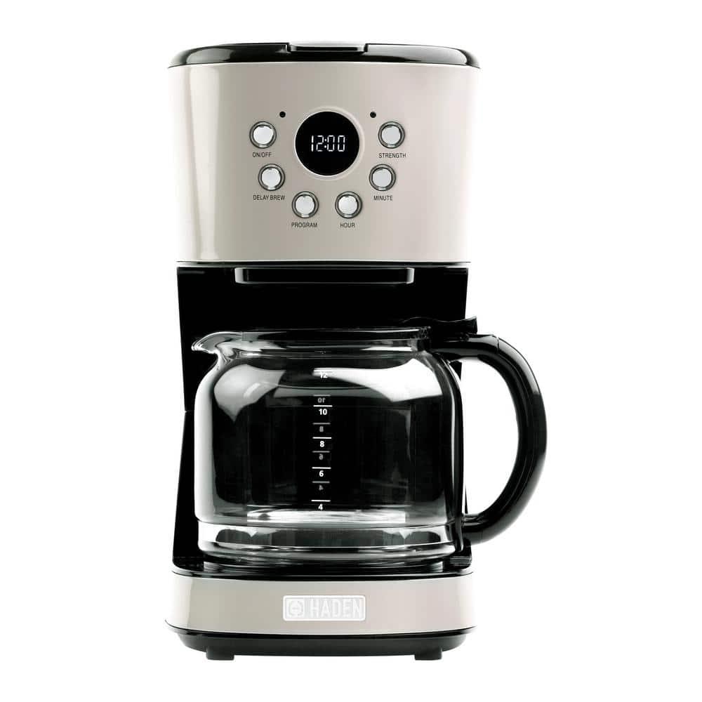 HADEN Putty Beige Programmable Drip Coffee Maker