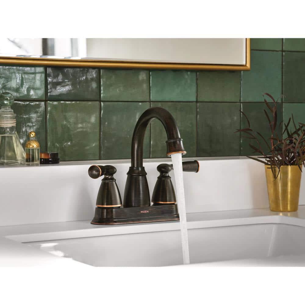 Moen Moen Banbury 4 in. Centerset Double Handle Bathroom Faucet 84943BRB
