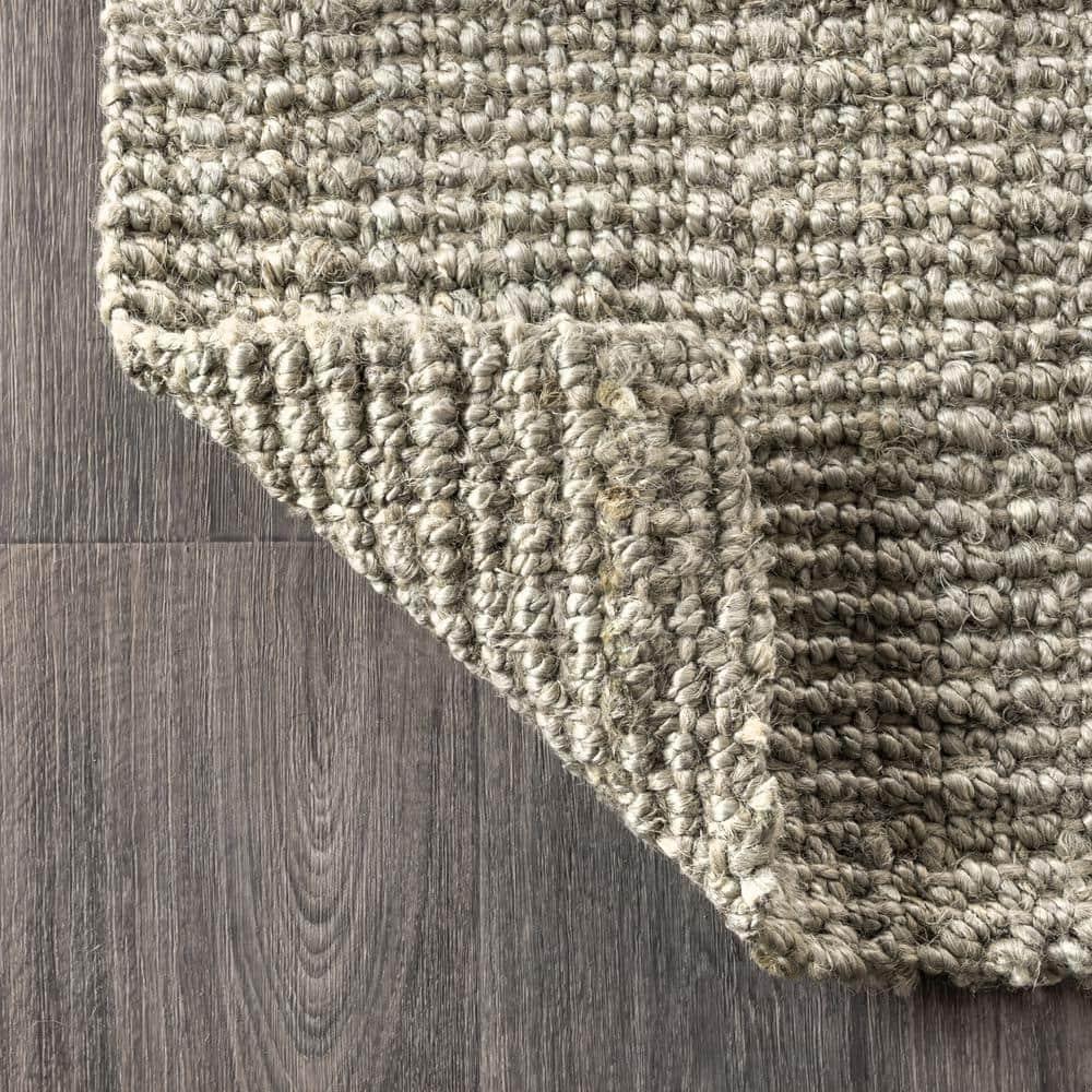 3'x5' Pata Hand Woven Chunky Jute Area Rug, Gray - JONATHAN Y