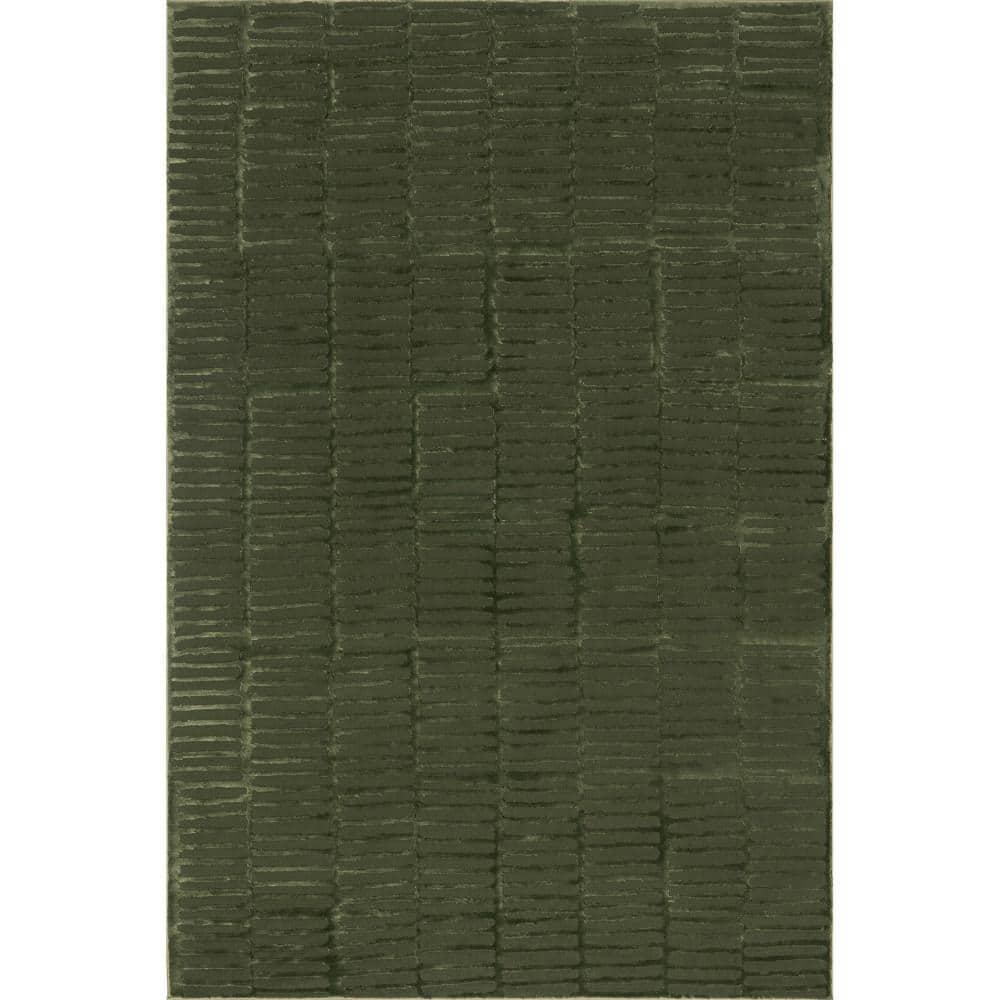 Nuloom Kailani Geometric Machine Washable Indoor Area Rug, 9' x 12', Green