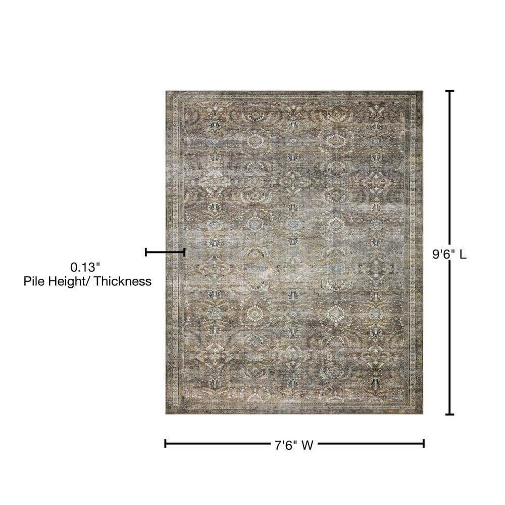 Layla Antique Moss Rectangular Polyester Area Rug