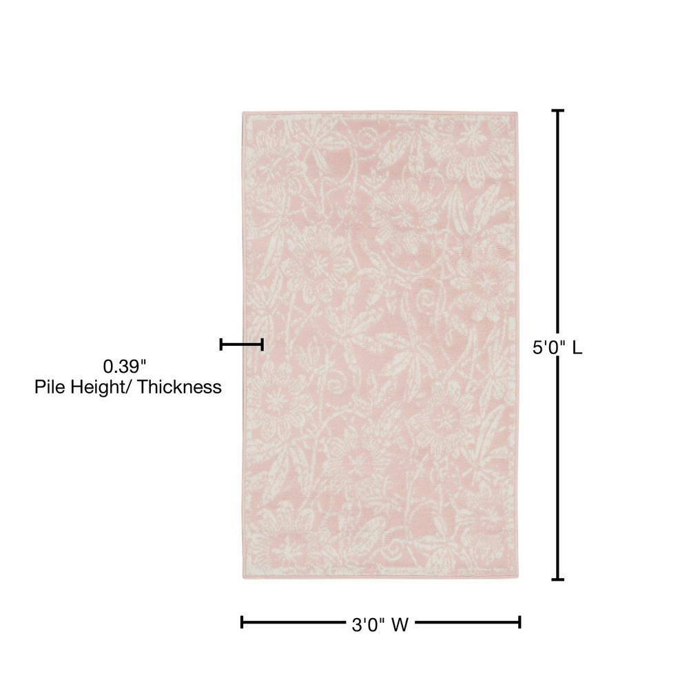 Whigham Floral Pink/White Area Rug