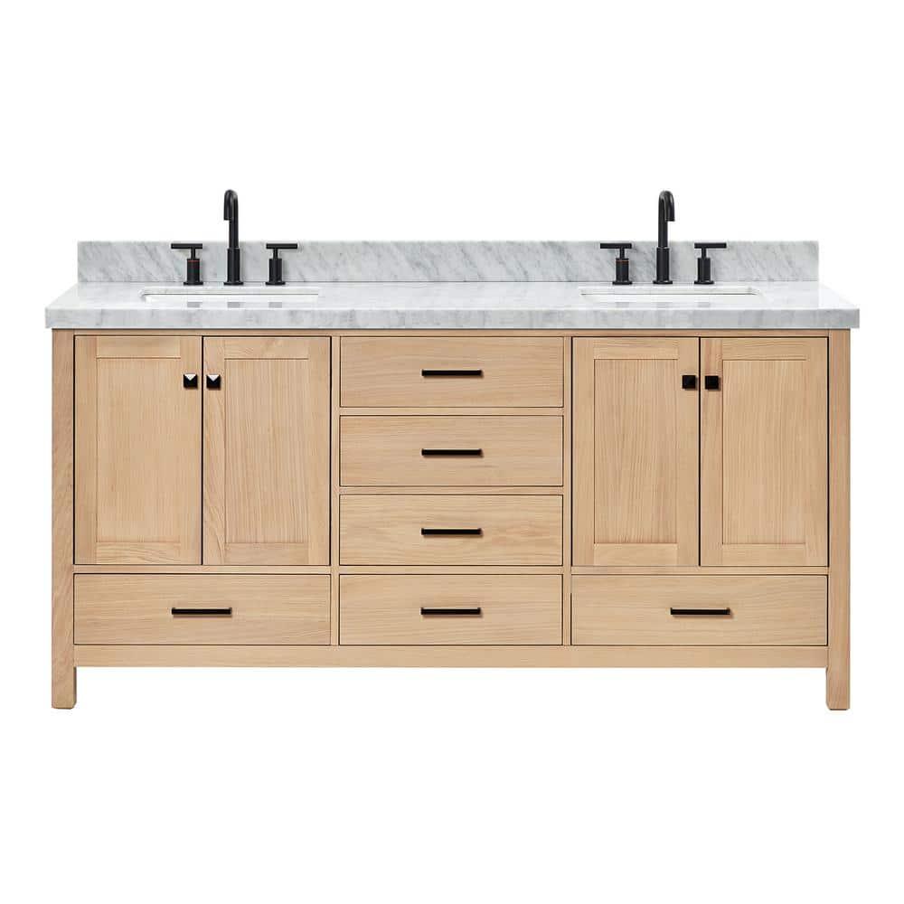 Cambridge Double Bathroom Vanity with Carrara Marble Top
