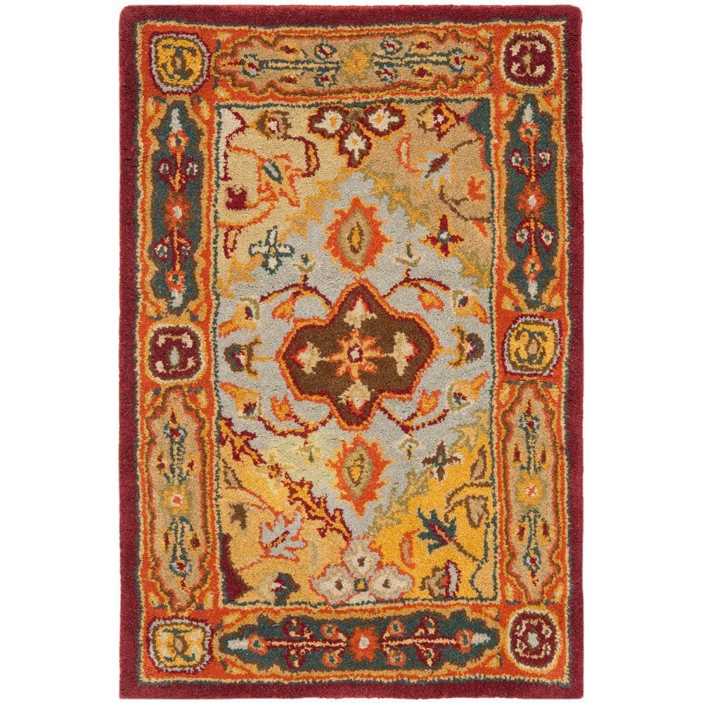 SAFAVIEH Heritage Regius Traditional Wool Runner Rug, Multi, 5' x 12'