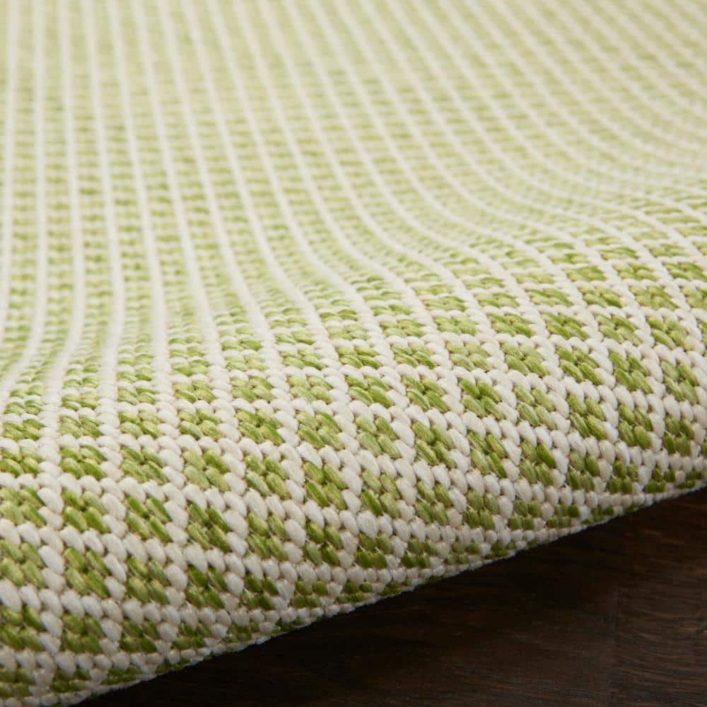 Nourison Courtyard COU01 Indoor/outdoor Area Rug - Ivory Green 6' x 9'