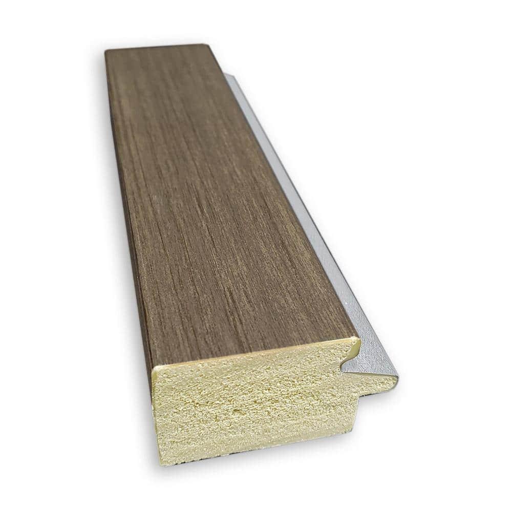 Amanti Art Beveled Bathroom Wall Mirror - Eva Narrow Frame Eva Brown Narrow Outer Size: 19 x 23 in Silver, Brown