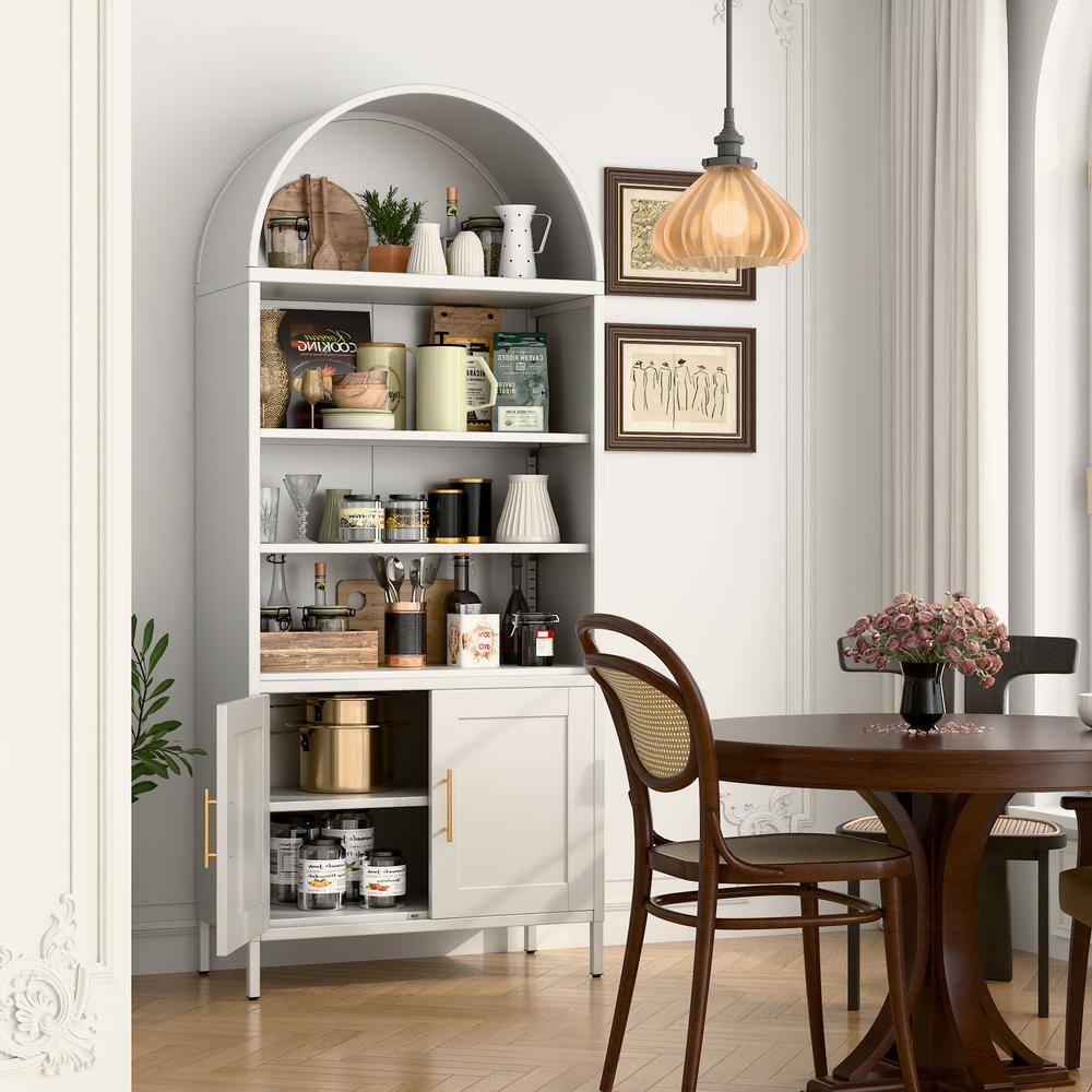 SUPEER Metal Garage Storage Cabinet, 72 Inches Tall Lockable  Storage Cabinet with Door and 5 Adjustable Shelves for Office and Home, Assembly Required