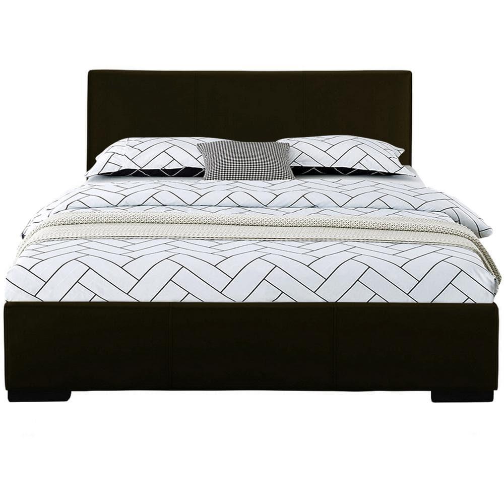 Camden Isle Abbey Platform Bed | Upholstered | Low Profile | King, Black