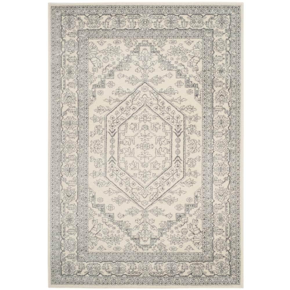 Adirondack ADR108 Power Loomed Area Rug - Ivory/Silver - 4'x6' - Safavieh.