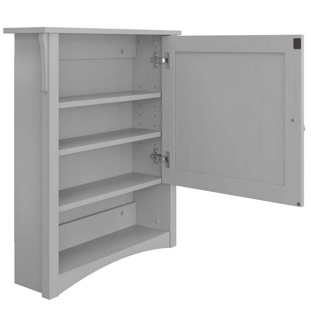 Salinas Bathroom Medicine Cabinet with Mirror in Cape Cod Gray - Engineered Wood