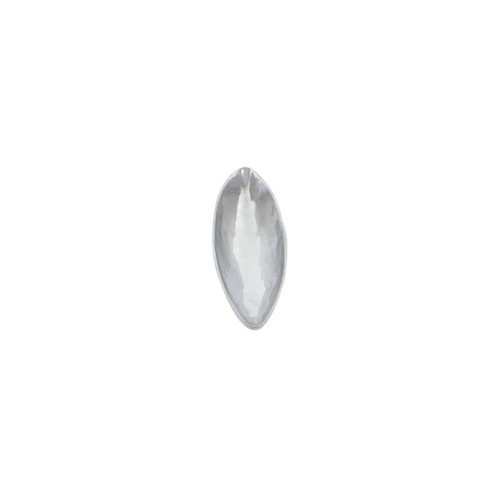 Hurtt Aluminum Metal Sleek Minimalistic Boat Decor Silver Tray