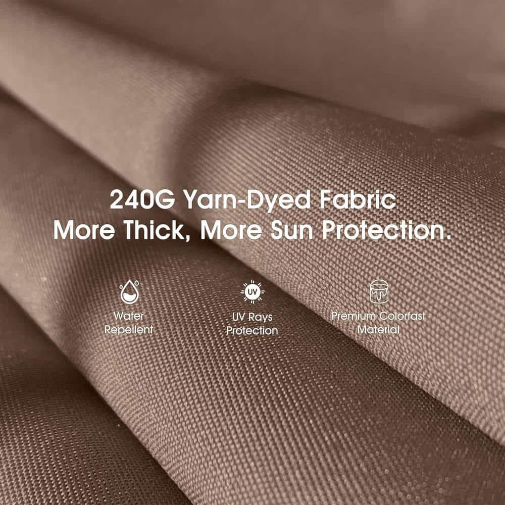 PURPLE LEAF 3-Seat Deluxe Outdoor Patio Porch Swing with Weather Resistant Steel Frame, Adjustable Tilt Canopy, Cushions and Pillow Included, Beige