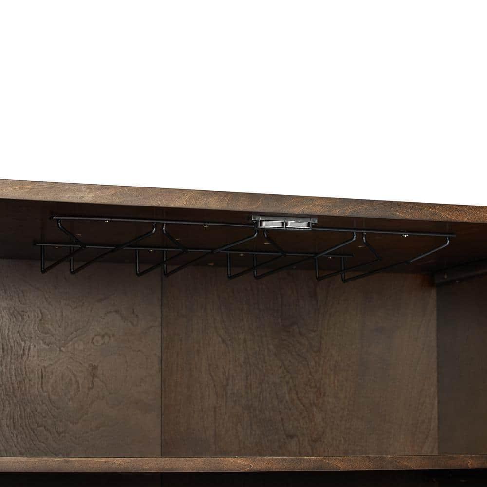 Blair Bar Cabinet Dark Brown/Gold - Crosley