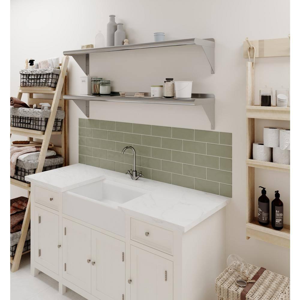 AmGood 10 in. x 48 in. Stainless Steel Wall Shelf | NSF Certified | Appliance & Equipment Metal Shelving | Kitchen, Restaurant, Garage, Laundry, Utility Room