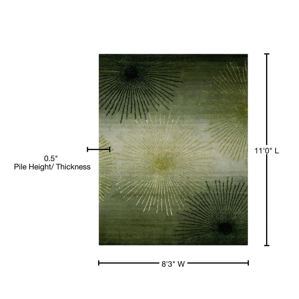 Soho SOH712 Hand Tufted Area Rug - Green/Multi - 8'3"x11' - Safavieh.