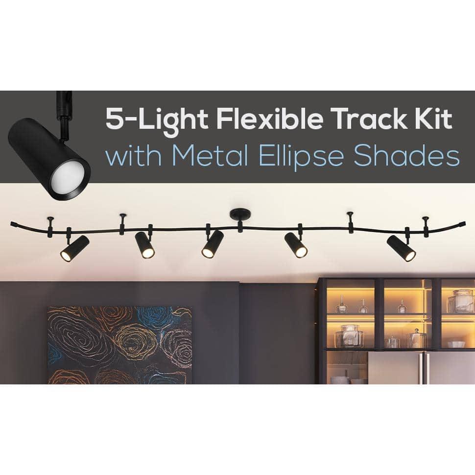 Ellipse 5-Light LED Flex Track - Black