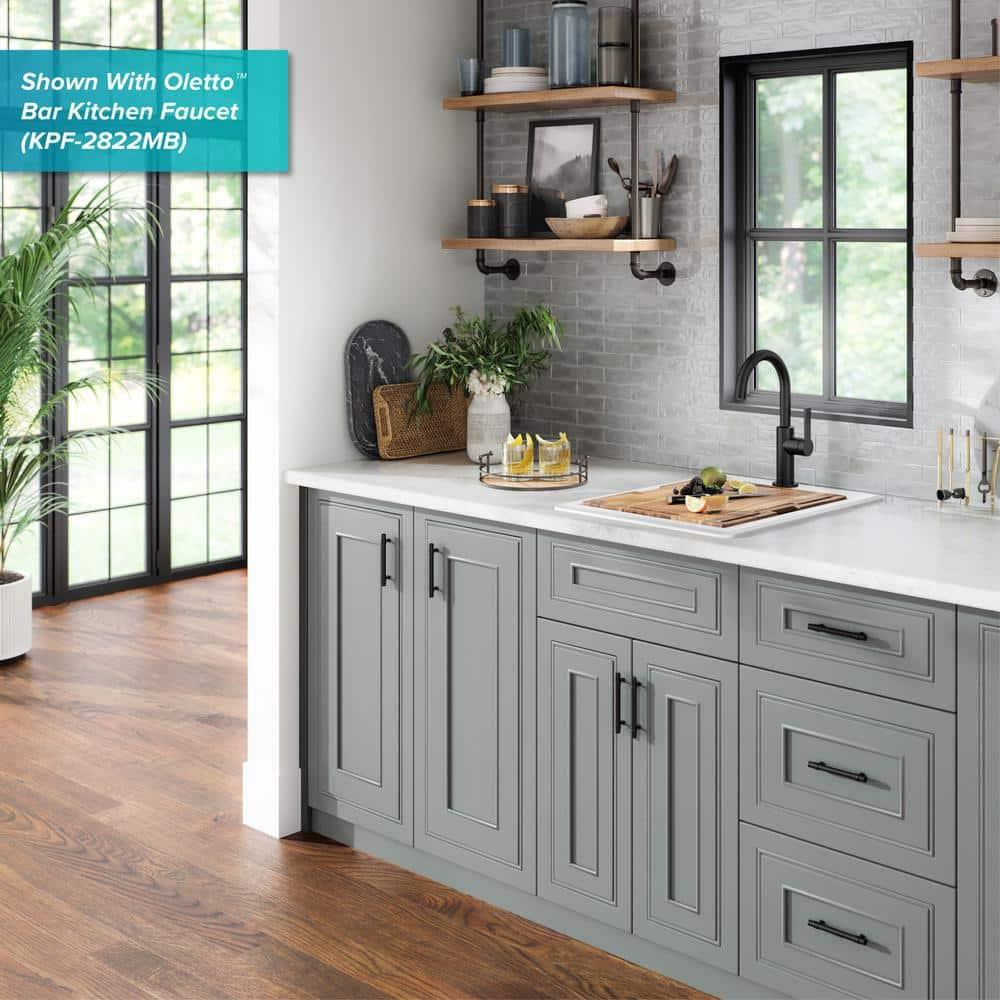 KRAUS Bellucci 28” Granite Workstation Drop In Top Mount Single Bowl Kitchen Sink with Accessories