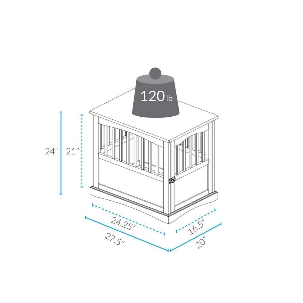 Pet Crate End Table - Walnut