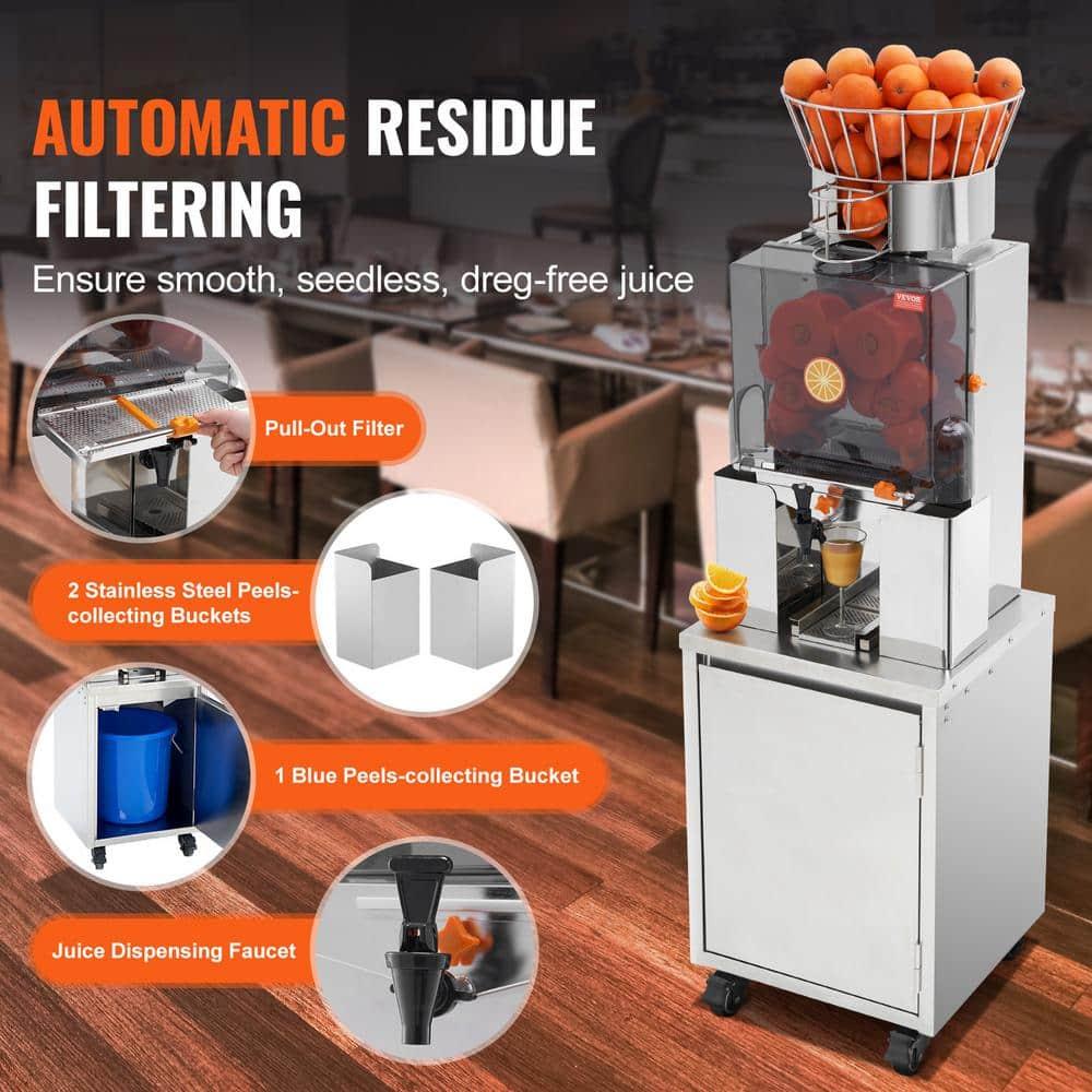 VEVOR VEVOR Commercial Orange Juicer, 120W Automatic Feeding Juice Extractor with Water Tap