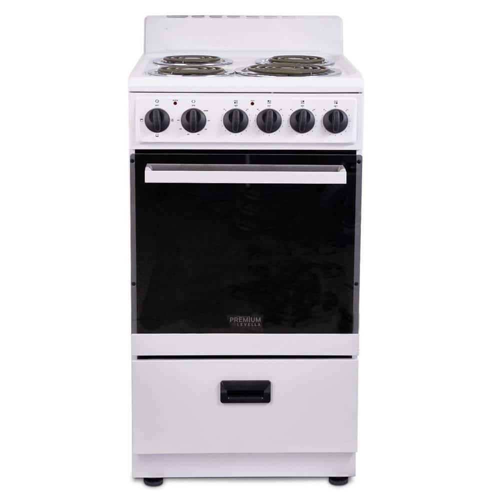 Premium Levella 20" 2.2 Cubic Feet Smart Electric Free Standing Range with 4 Burners