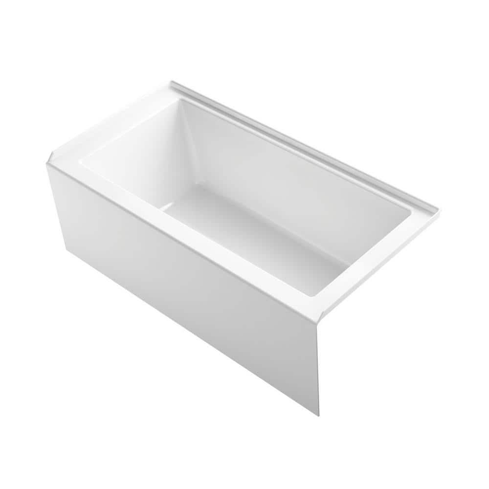 Underscore 60" x 30" Rectangular Alcove Soaking Bathtub with Integral Apron