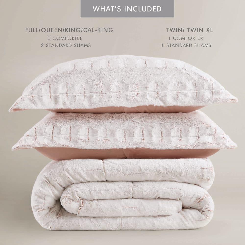 Madison Park Gia Back Print Long Fur Comforter Mini Set