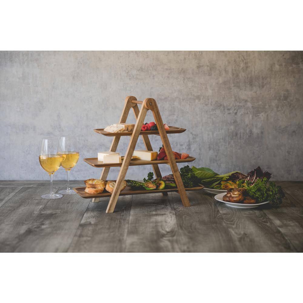 Union Rustic 3 Tiered Serving Tray - Charcuterie Boards - Wood Serving Platters Austyn