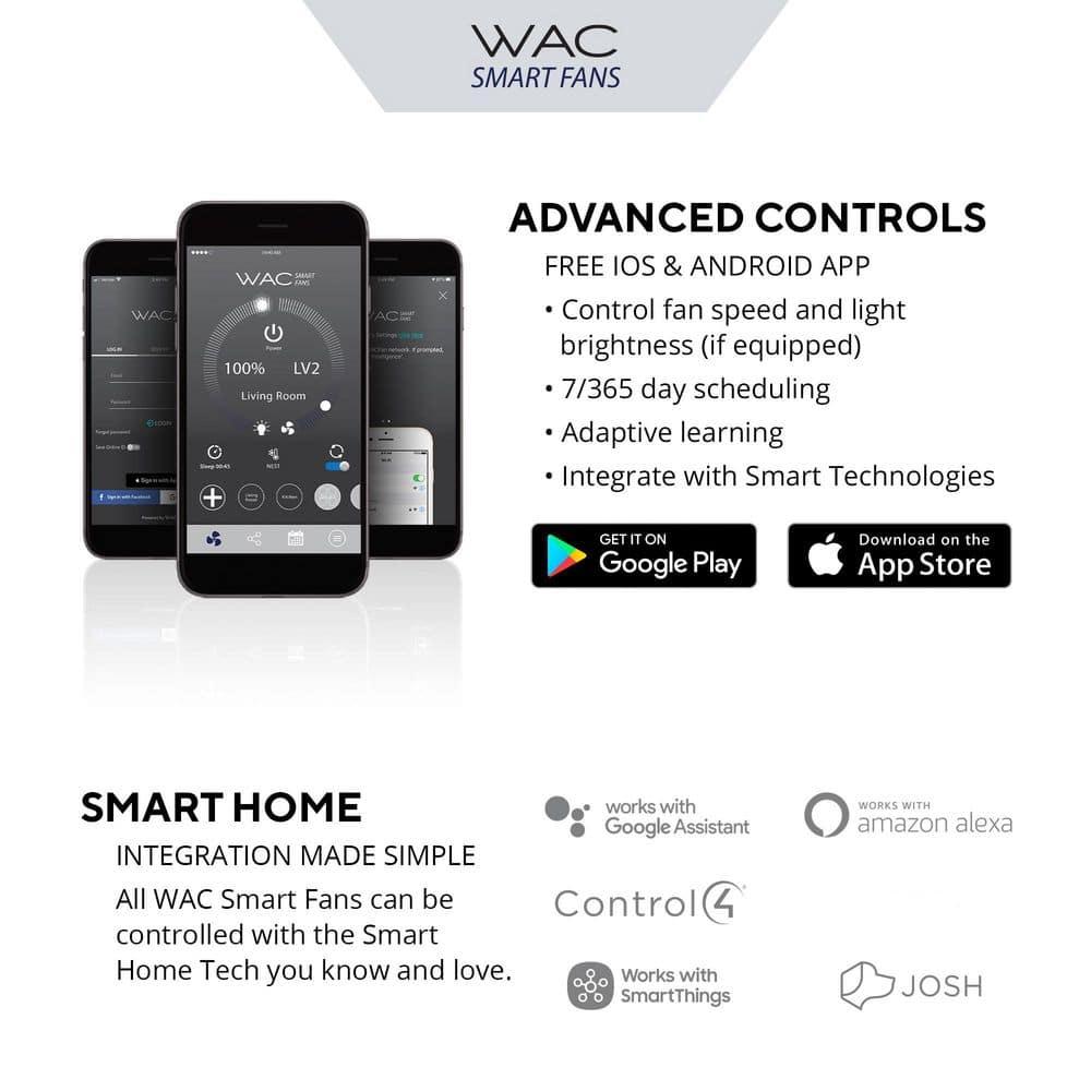 54" Swirl 3 - Blade Outdoor LED Smart Propeller Ceiling Fan with Remote Control and Light Kit Included