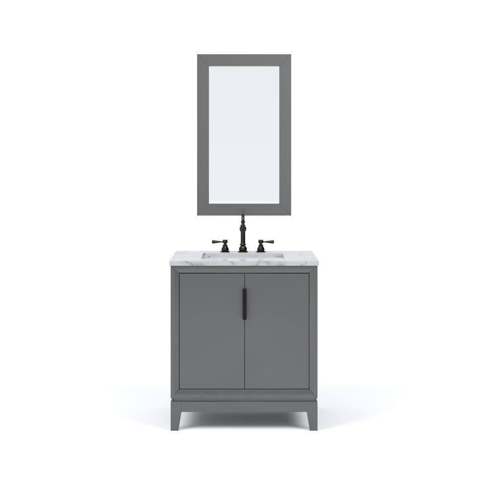 Elizabeth 30" Cashmere Grey Single Bathroom Vanity with Carrara Marble Top