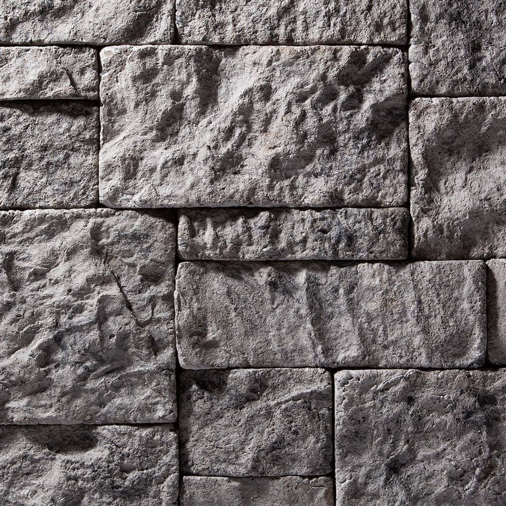 Georgetown Run Flat Faux Stone Non-Rated Wall Paneling Indoor-Outdoor (Random Width + Length, 14.25 sq. ft. per box)
