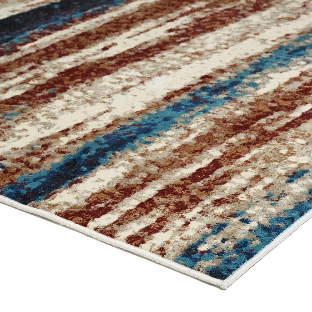 Luxe Weavers Abstract Stripe Passion 5x7 Area Rug