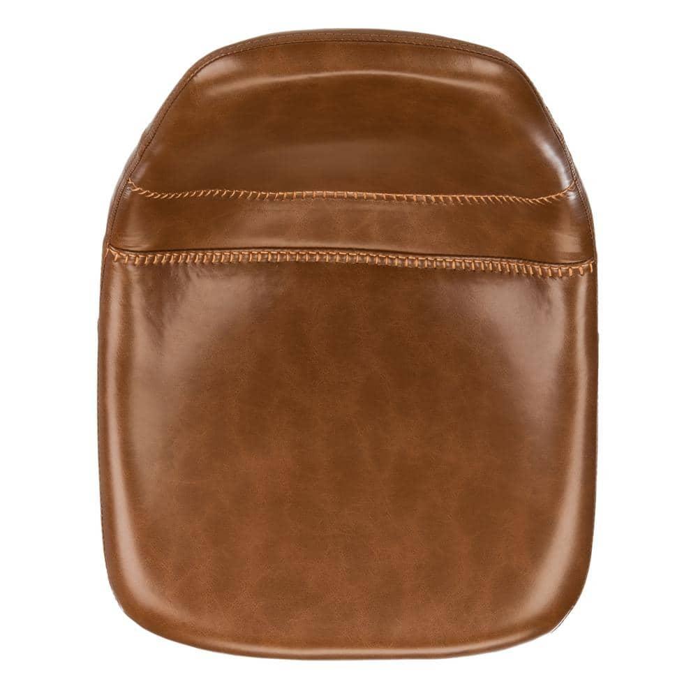 SAFAVIEH Sky Light Brown/Black High Back Tufted Bar Stool (17.25 in. W x 20 in. D x 33.5/43.5 in. H)