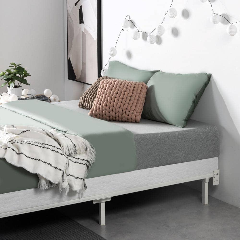 Twin 5" Metal Smart BoxSpring Mattress Base with Quick Assembly Gray - Zinus
