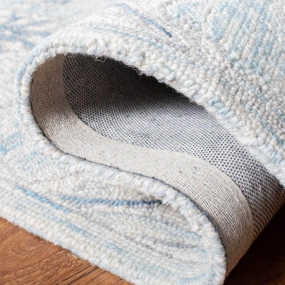 Micro-Loop MLP506 Hand Tufted Indoor Area Rug - Light Blue/Ivory - 4'x6'- Safavieh