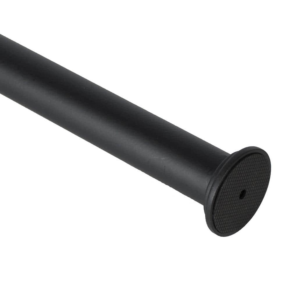 1" No Drilling Shower Closet Window Tension Rod, Heavy Duty, 42"-72", Matte Black