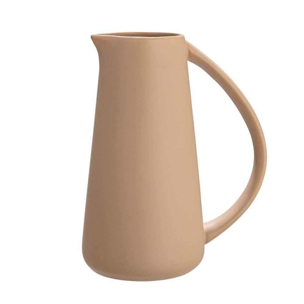Bloomingville Modern Stoneware Pitcher, Putty Beige