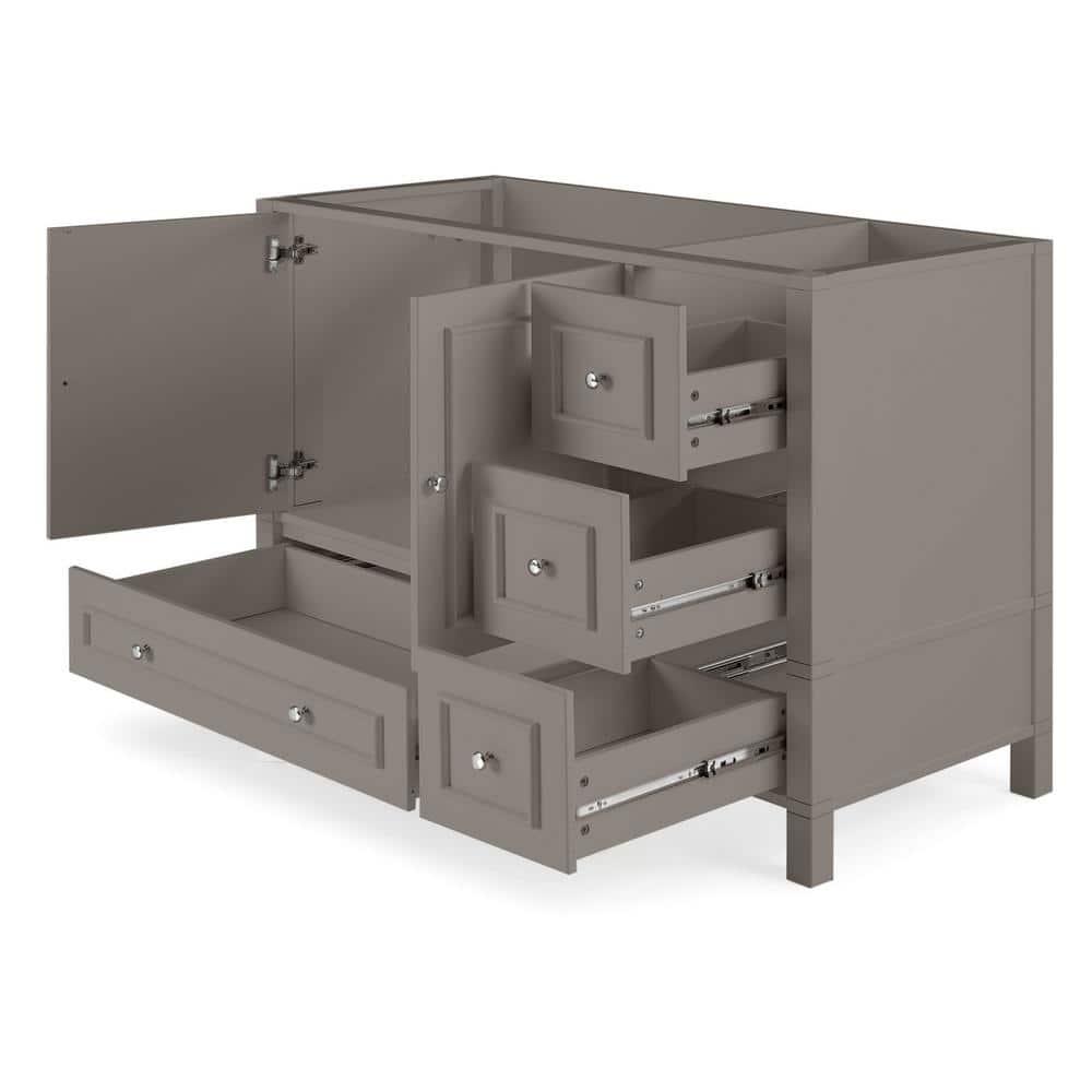 Alaterre Williamsburg 48 Inch Bathroom Vanity, Freestanding Cabinet Without Sink, Large Wood Vanity with Soft-Close Doors