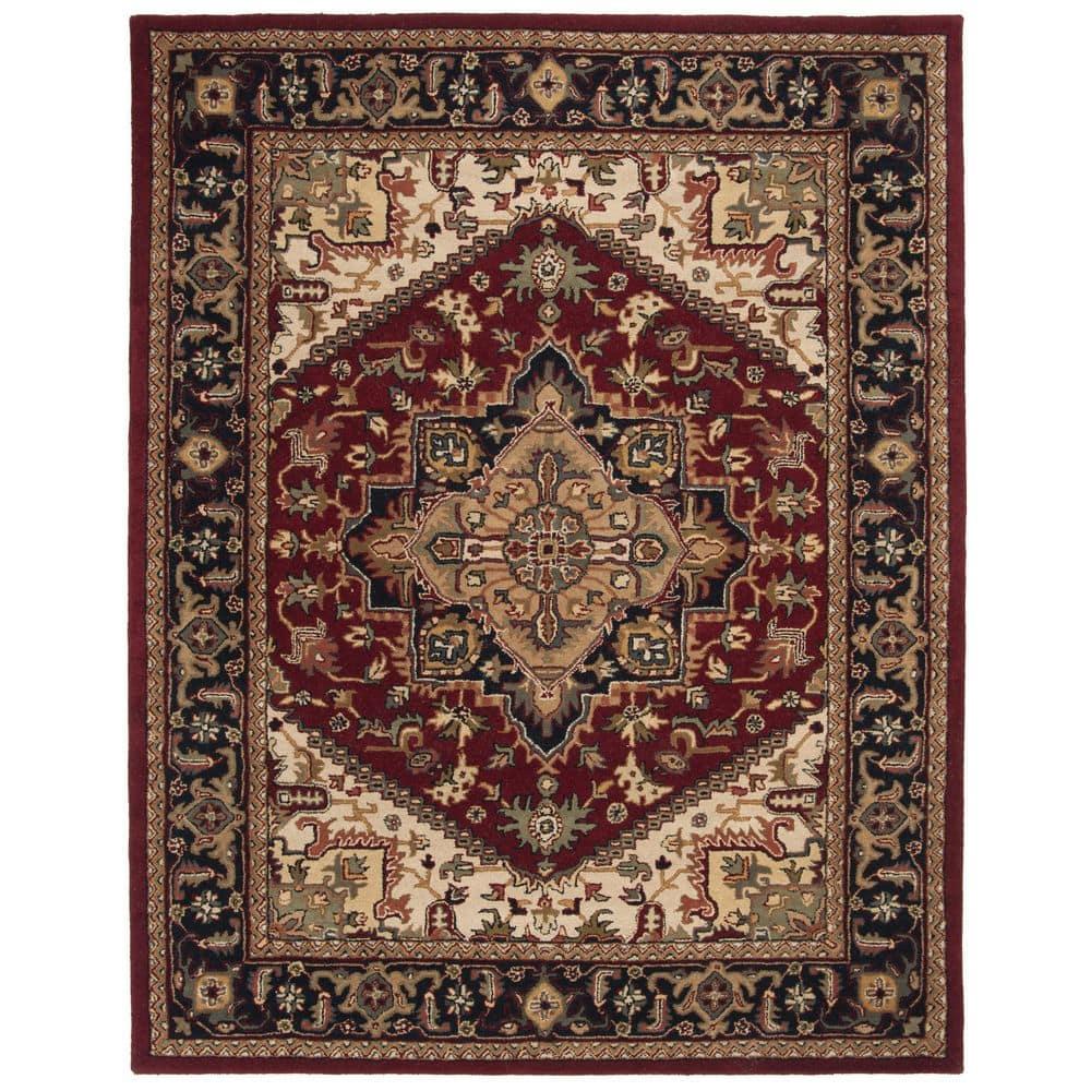 SAFAVIEH Heritage York Traditional Wool Area Rug, Red, 11' x 15'