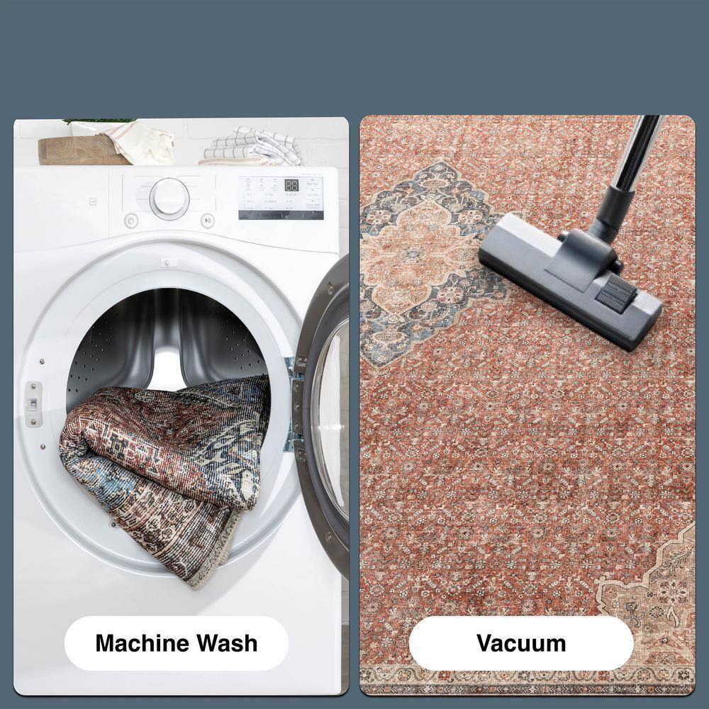 Well Woven Asha Lilith Vintage Oriental Red Blue 5'3" x 7'3" Area Rug