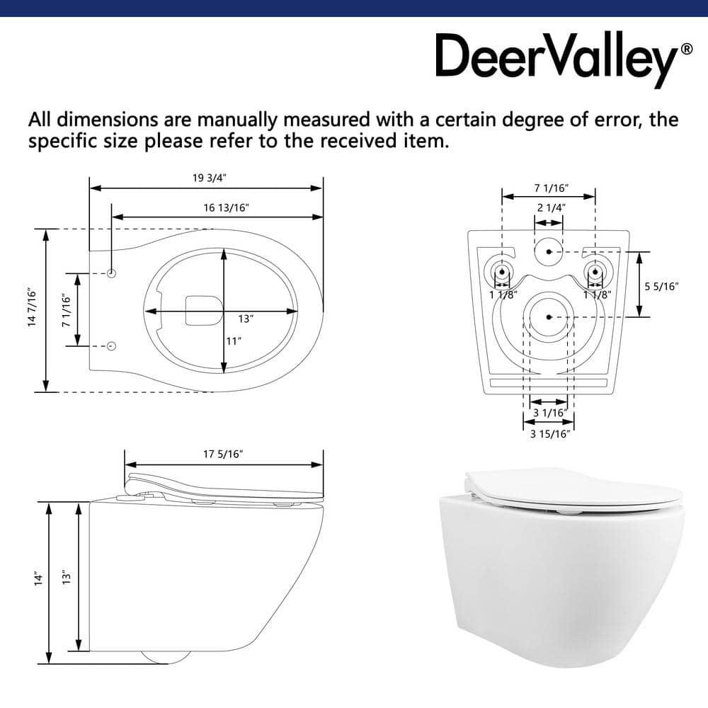 Liberty 1.6 GPF Elongated Wall Hung Toilets (Seat Included)