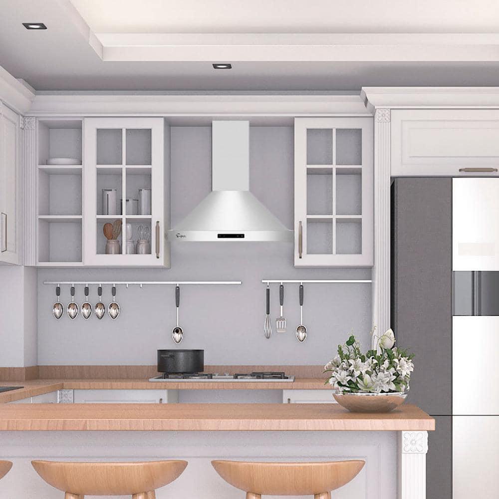 Empava Empava 36" Metal 380 CFM Convertible Wall Range Hood with Baffle Filter