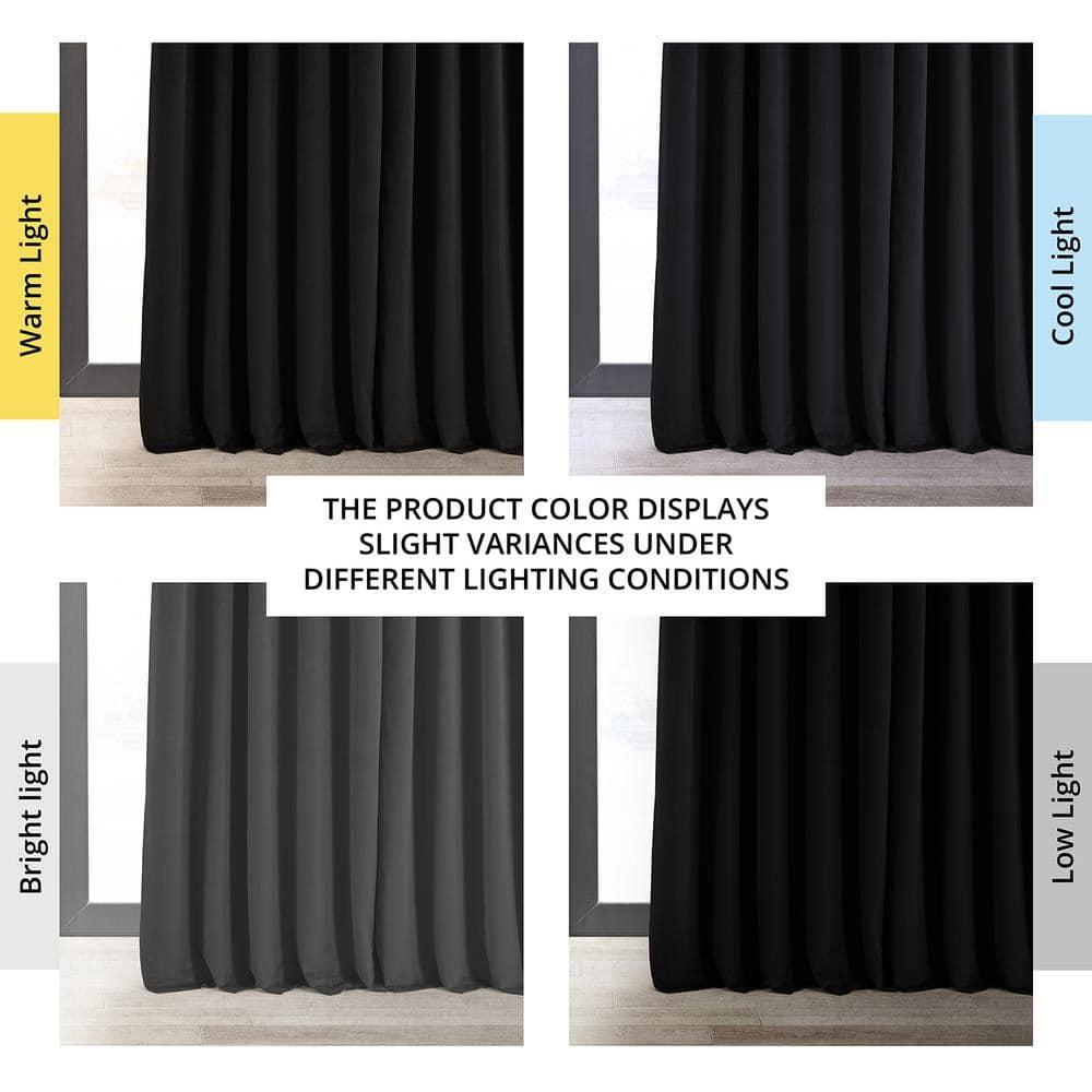 Half Price Drapes Signature Black Extra Wide Velvet Blackout Curtains (1 Panel), 100WX96L