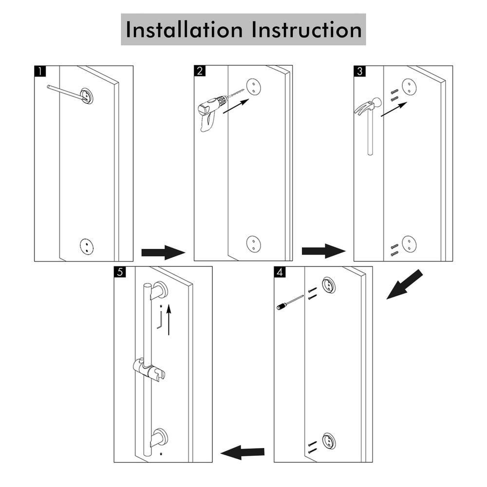 5-Spray Multifunction Deluxe Wall Bar Shower Kit with Hand Shower in Polished Chrome