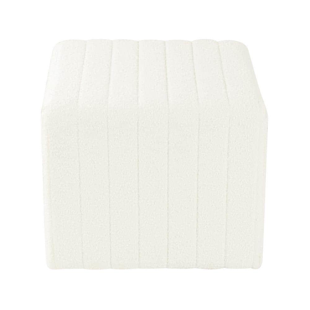 Hokku Designs Modern Channel Tufted Ottoman for Living Room & Bedroom